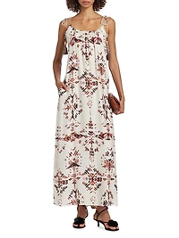 Ceibo Calendula Geometric Midi-Dress