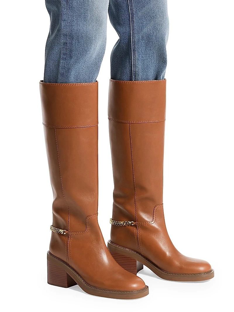 Carlisle 75MM Leather Knee-High Boots