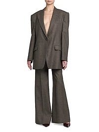 Wool Wide-Leg Trousers