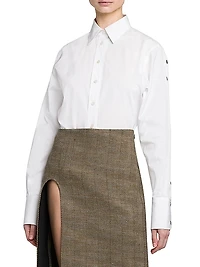 Poplin Snap-Sleeve Shirt