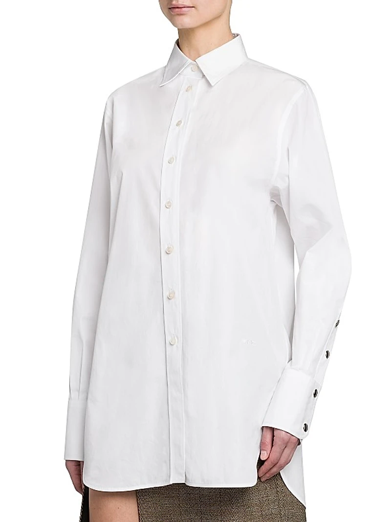 Poplin Snap-Sleeve Shirt