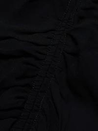 Draped Dolman-Sleeve Midi-Dress