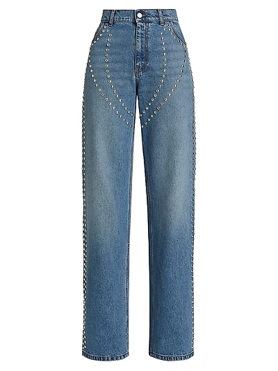 Studded Chaps Mid-Rise Jeans