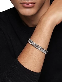 Curb Chain Bracelet in Platinum