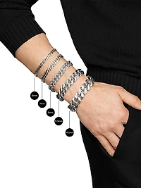 Curb Chain Bracelet in Platinum