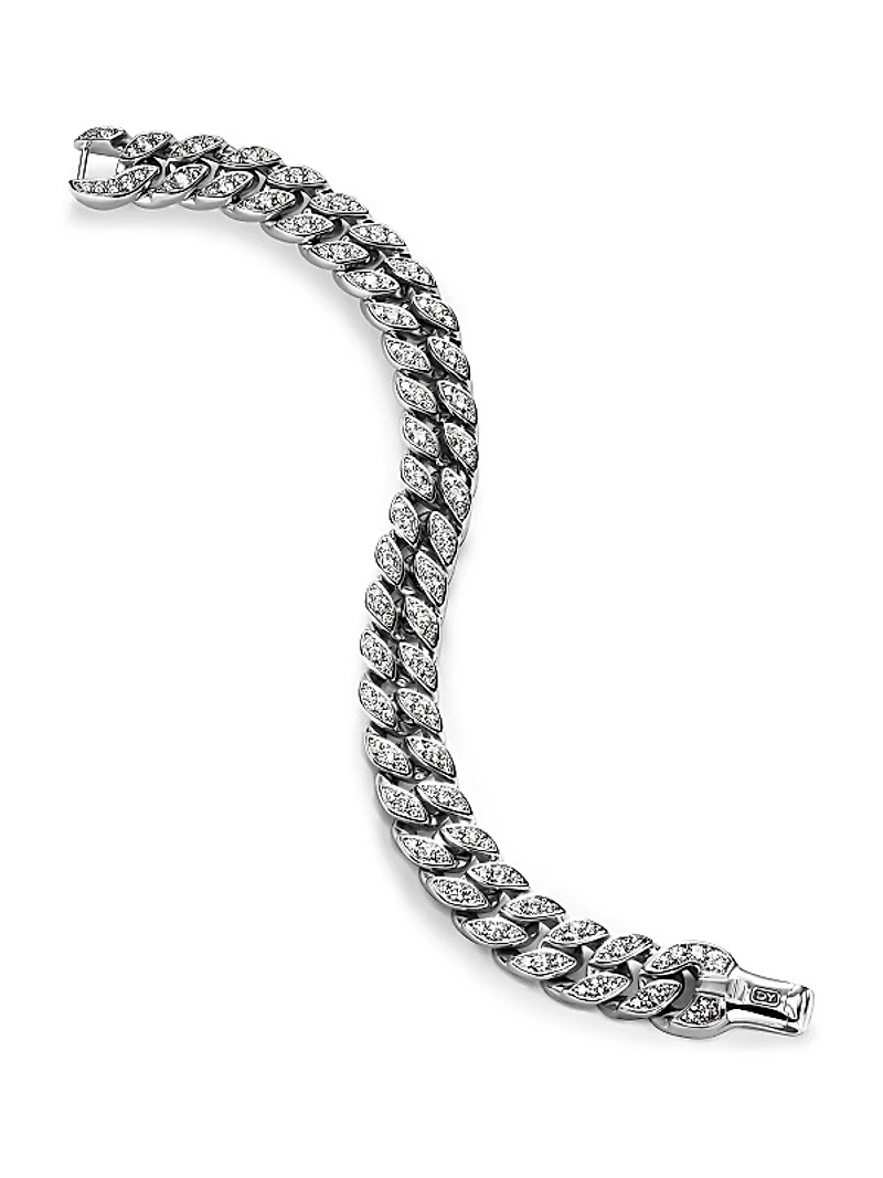 Curb Chain Bracelet in Platinum