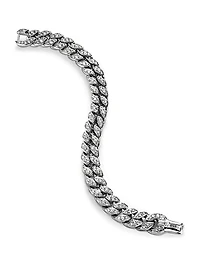 Curb Chain Bracelet in Platinum