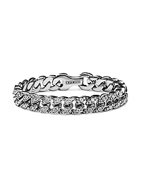 Curb Chain Bracelet in Platinum