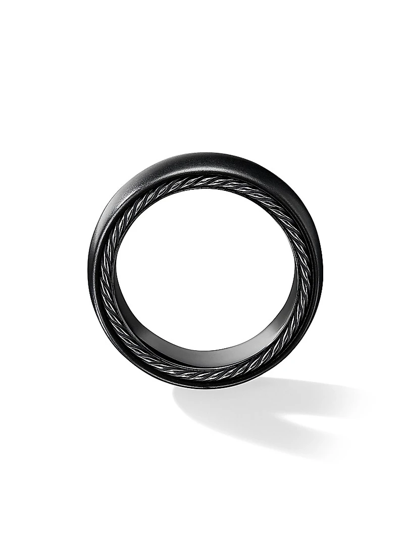 Streamline Band Ring Black Titanium, 9MM
