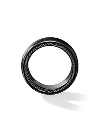 Streamline Band Ring Black Titanium, 9MM