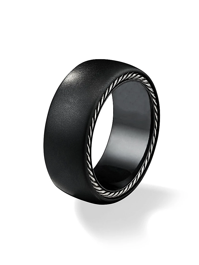 Streamline Band Ring Black Titanium, 9MM