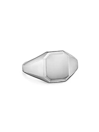 Streamline Signet Ring Platinum, 14MM