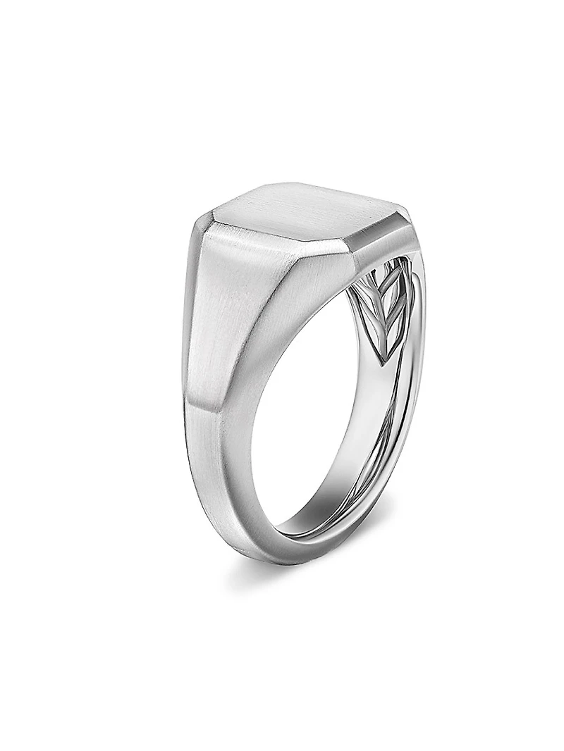 Streamline Signet Ring Platinum, 14MM
