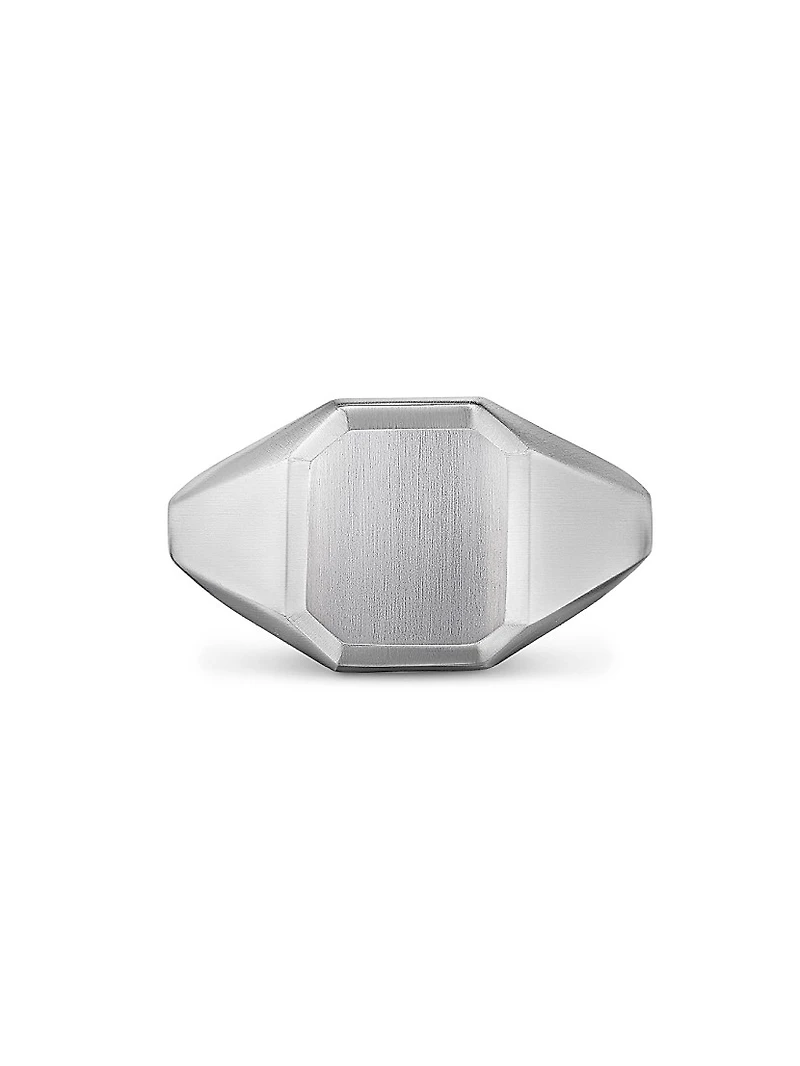 Streamline Signet Ring Platinum, 14MM