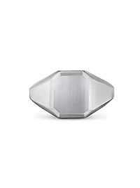 Streamline Signet Ring Platinum, 14MM