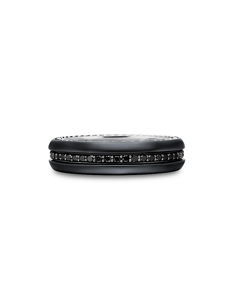Streamline Band Ring Black Titanium
