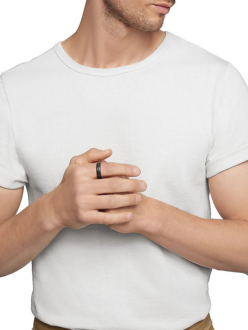 Streamline Band Ring Black Titanium