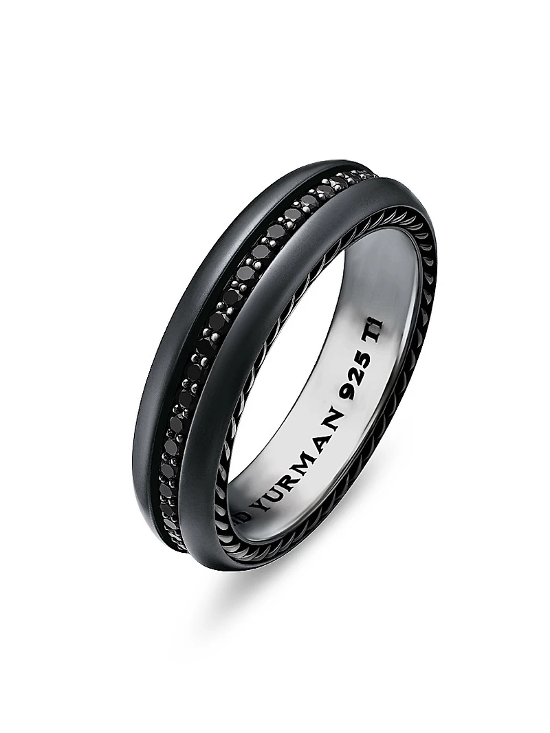 Streamline Band Ring Black Titanium