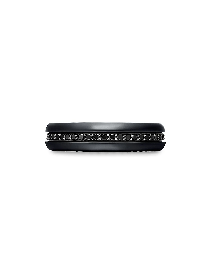 Streamline Band Ring Black Titanium