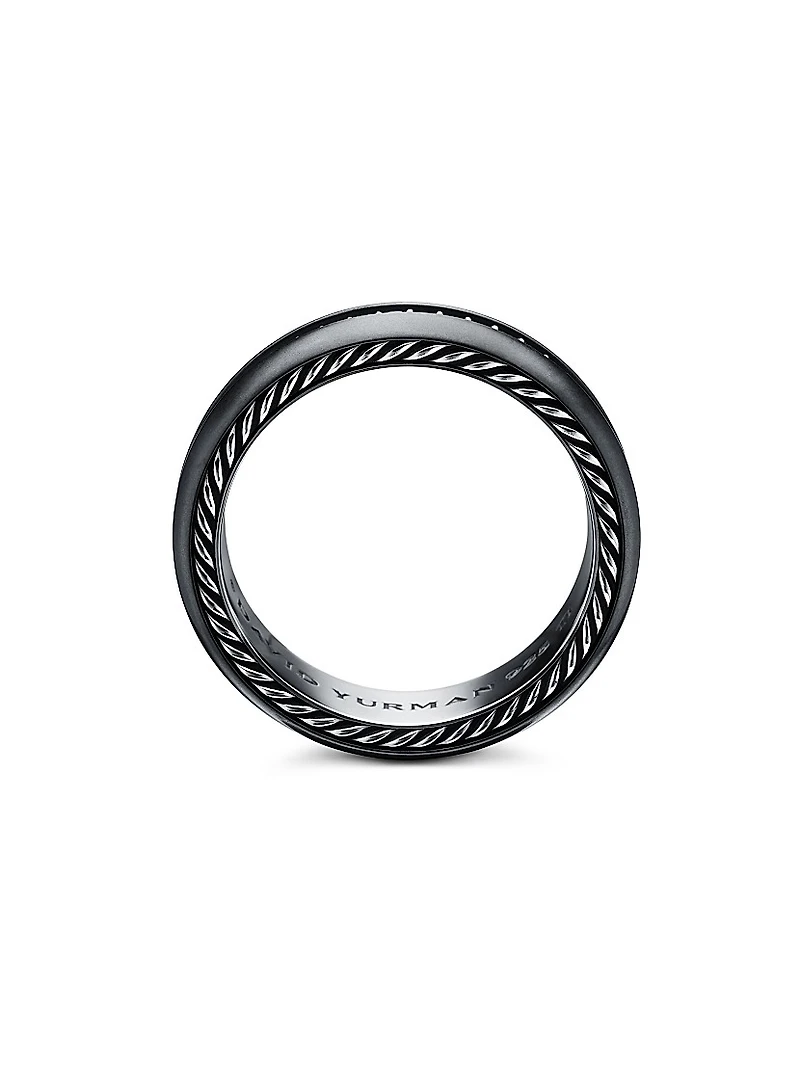 Streamline Band Ring Black Titanium