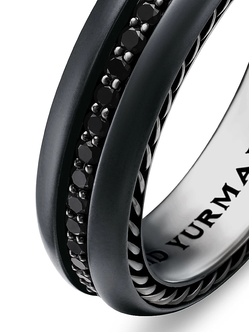 Streamline Band Ring Black Titanium