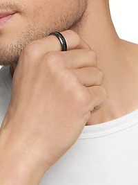 Streamline Band Ring Black Titanium