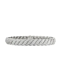 Sculpted Cable Bracelet 18K White Gold