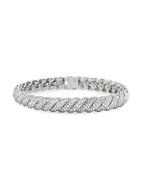 Sculpted Cable Bracelet 18K White Gold