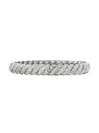 Sculpted Cable Bracelet 18K White Gold