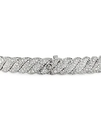 Sculpted Cable Bracelet 18K White Gold