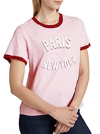 Paris New York Ringer T-Shirt
