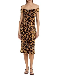 Jaguar Off-The-Shoulder Cocktail Dress