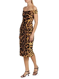 Jaguar Off-The-Shoulder Cocktail Dress