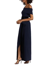Off-the-Shoulder Draped Gown