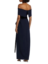 Off-the-Shoulder Draped Gown