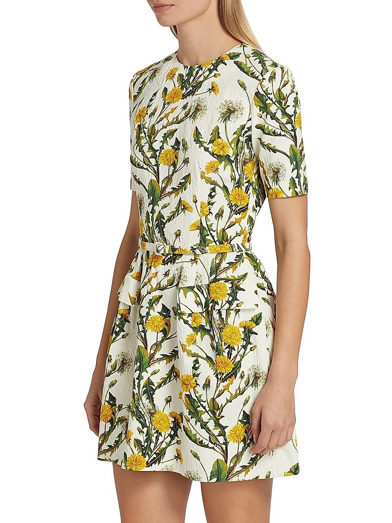 Dandelion Cotton-Blend Cloqué Dress