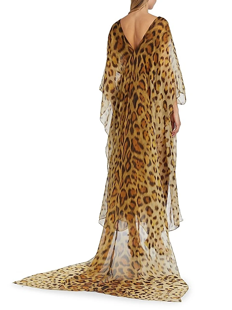 Jaguar Silk Chiffon Caftan