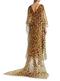 Jaguar Silk Chiffon Caftan