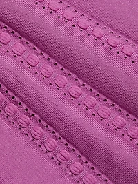 Scalloped Knit Fit-&-Flare Dress