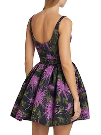 Chrysanthemum Faille Minidress