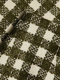 Chenille Tweed Pencil Midi-Skirt