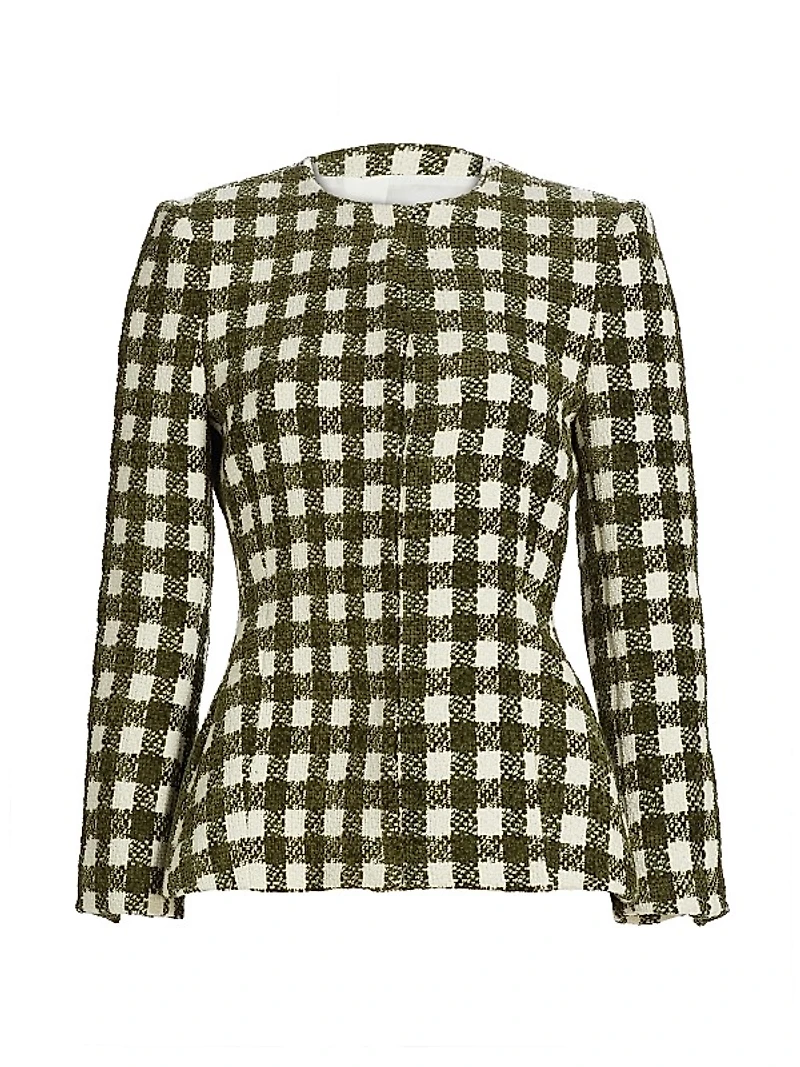 Chenille Check Tweed Jacket