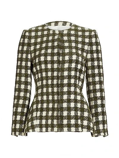 Chenille Check Tweed Jacket