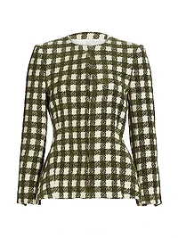 Chenille Check Tweed Jacket