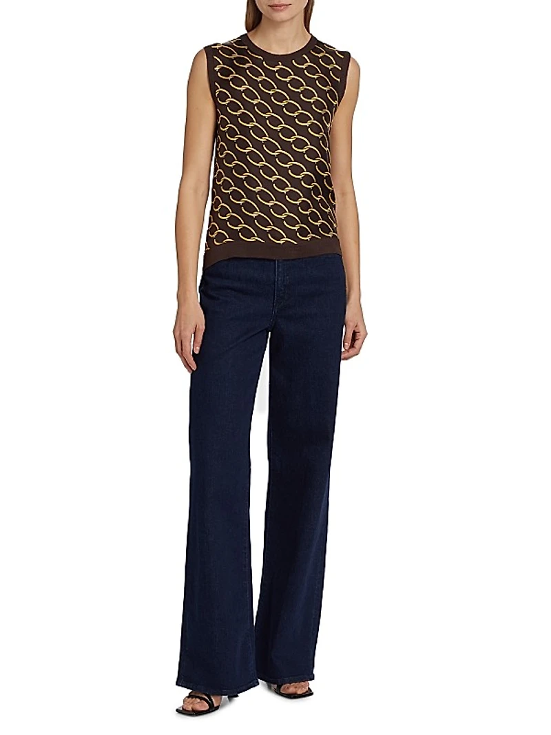 Oscar Chain Silk-Blend Tank