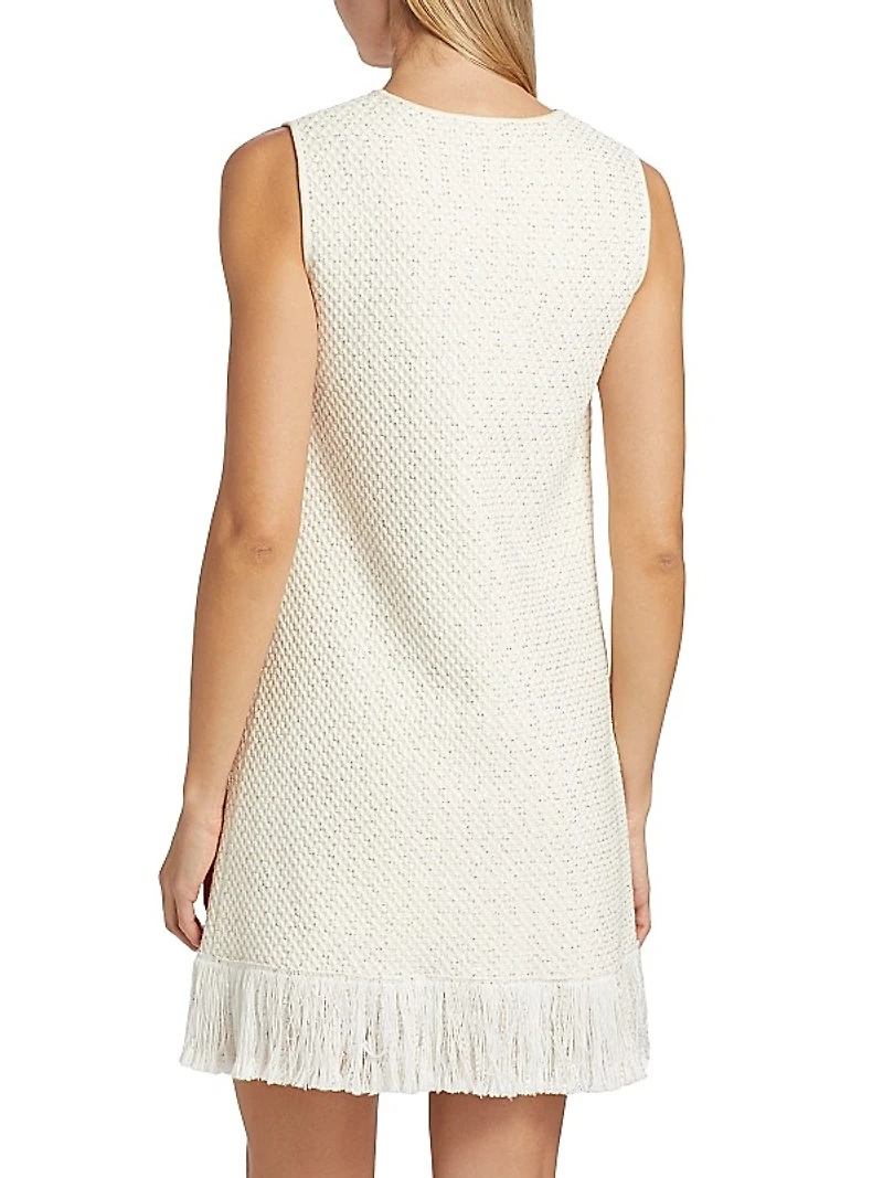 Sequined Tweed A-Line Minidress