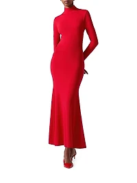 Wool Turtleneck Body-Con Midi-Dress
