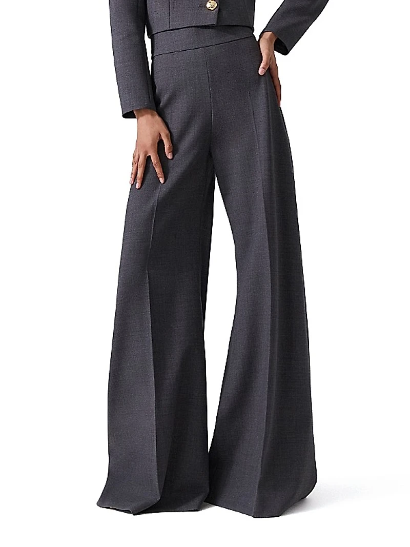 Wool Wide-Leg Trousers