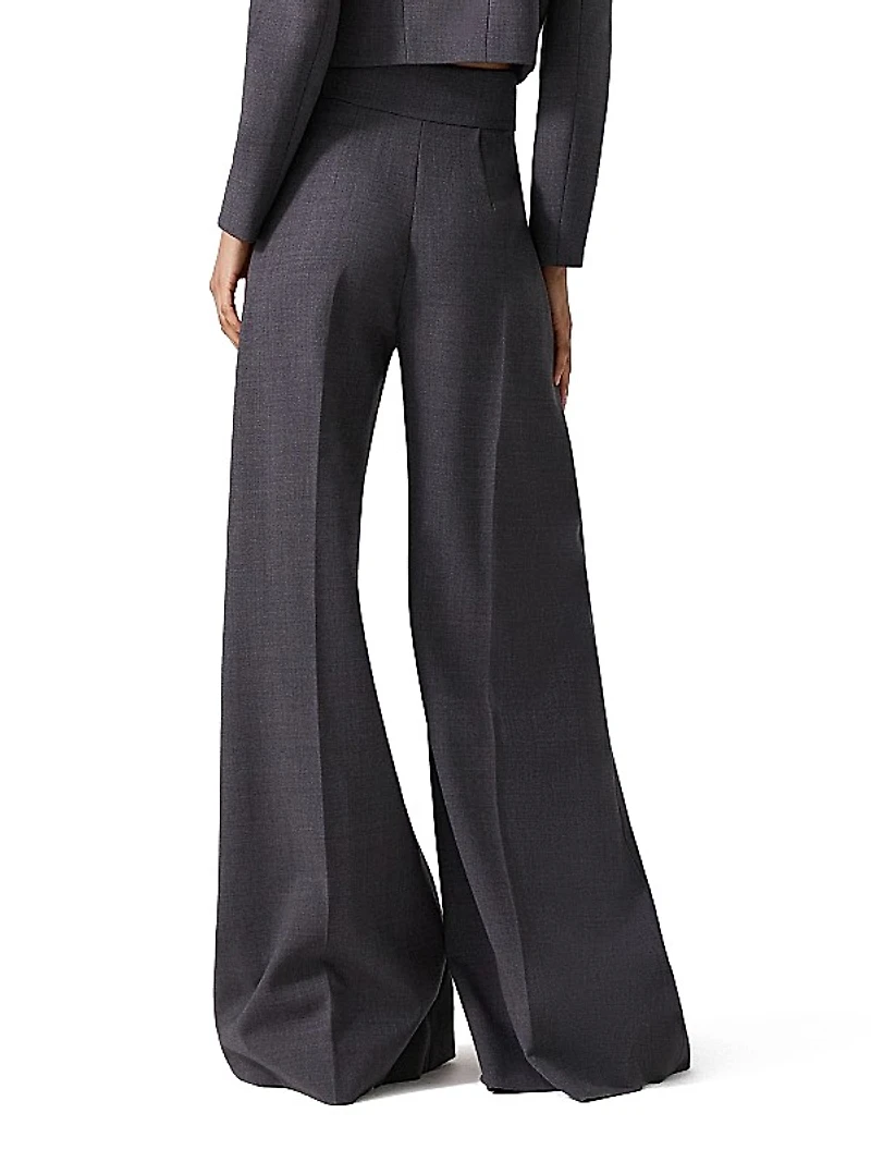 Wool Wide-Leg Trousers