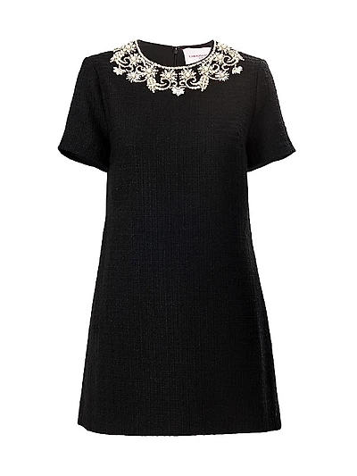 Embellished Shift Minidress